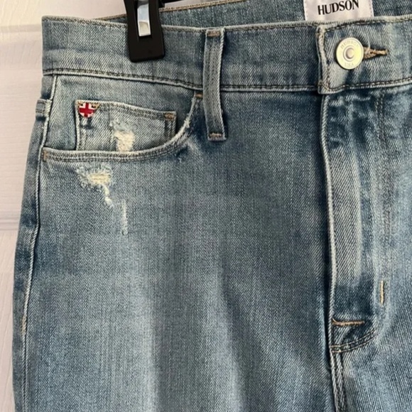 Hudson Jeans Blair Distressed High Rise Straight Leg Jeans 26 - Picture 4 of 4